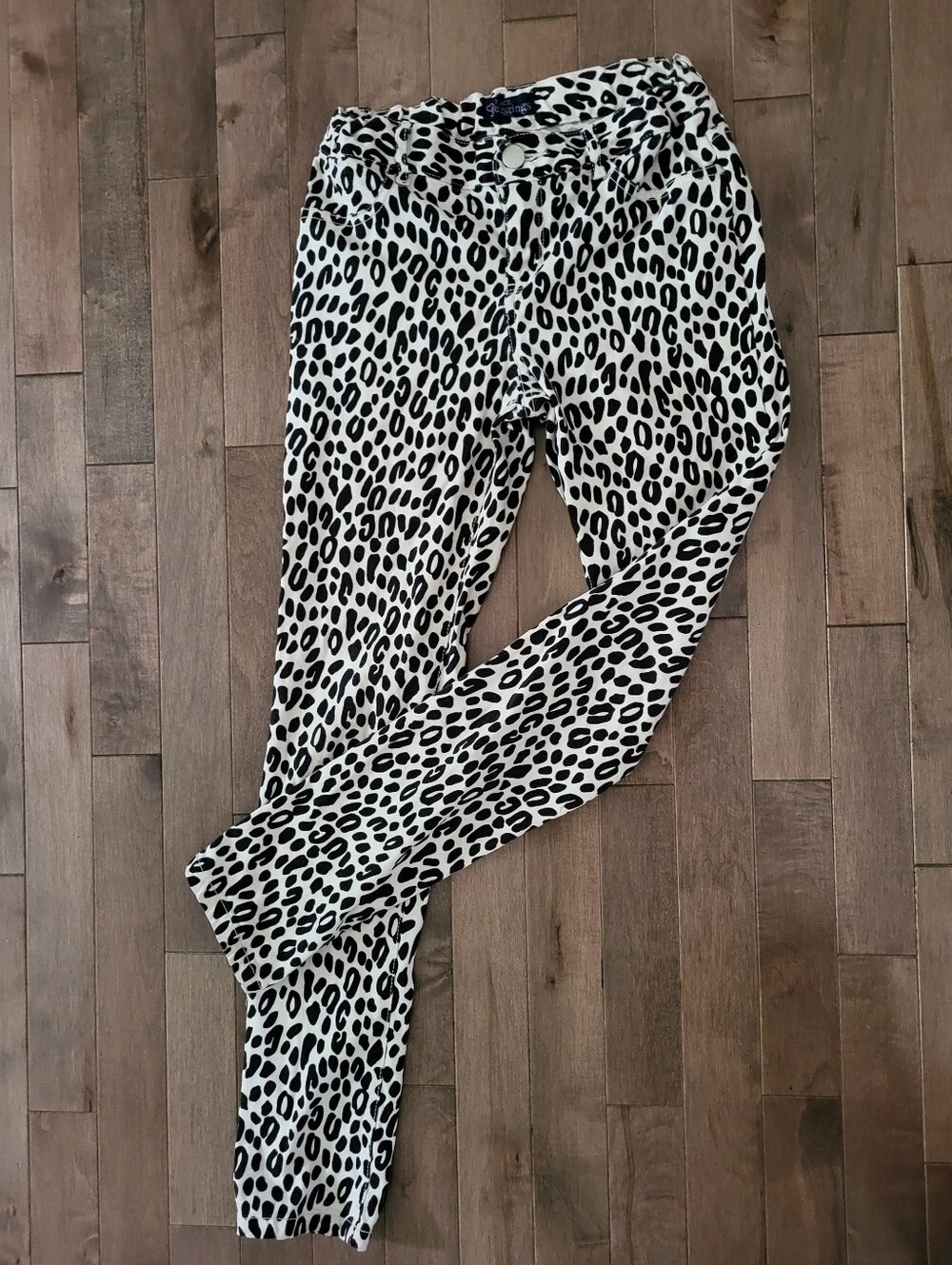 Childrens's Place  Black & White Leopard Print Jeans
